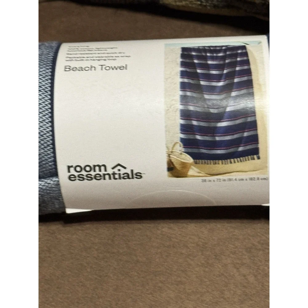 Room Essentials 100% Cotton Extra-Long Beach Towel, 36